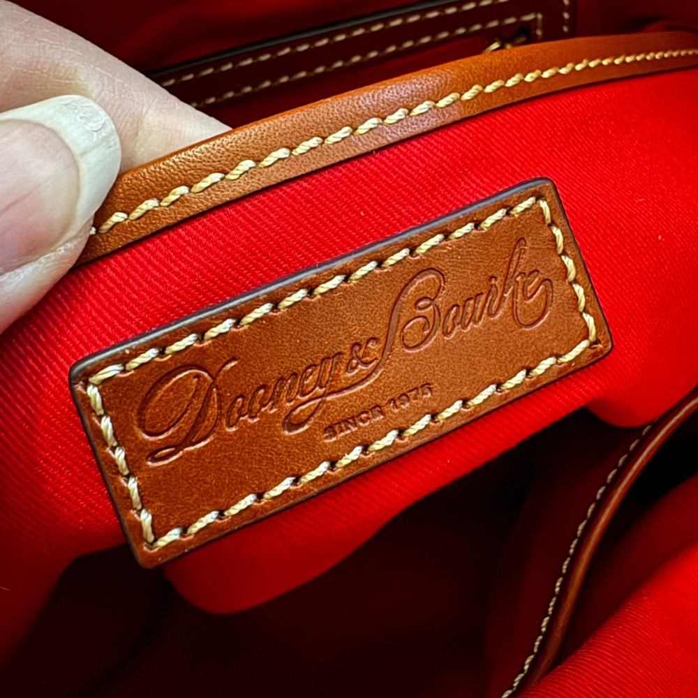 NWOT Dooney & Bourke Red Pebble Grain Leather Bucket Bag - Picture 10 of 15